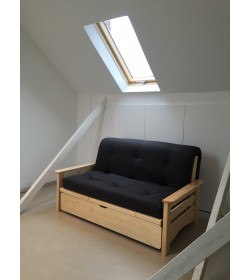 Cambridge Sofa Bed UK | Wooden Frame Futon Sofa Bed with Storage | Funky Futon